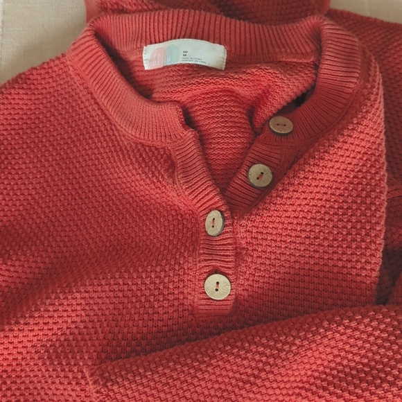 FREE PEOPLE HAILEE SWEATER SET - ORANGE - SIZE X-SMALL - EXCELLENT CONDITION - Picture 2 of 4